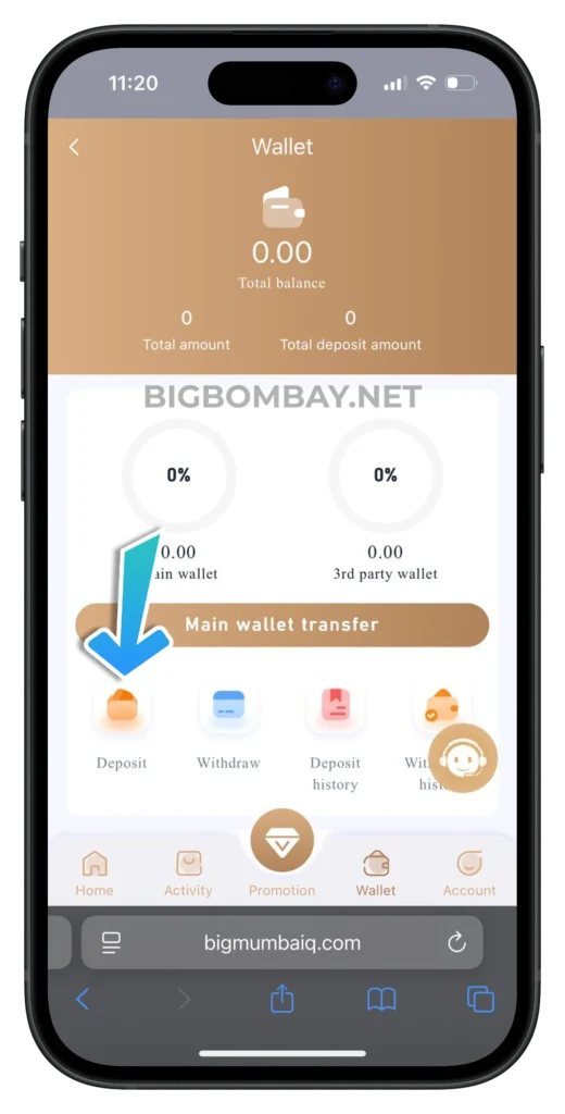 bigbombay-deposit-button